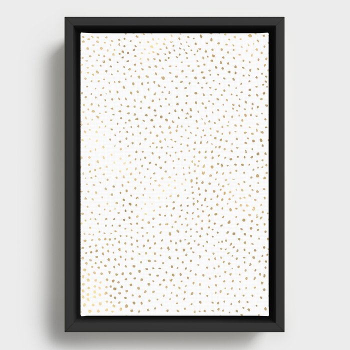 Dotted Gold Framed Canvas