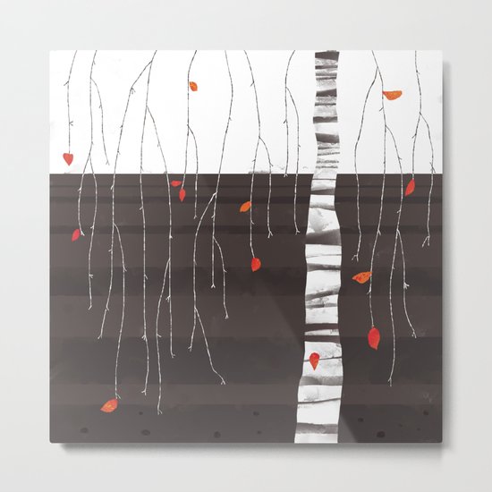 The last of the leaves. Metal Print
