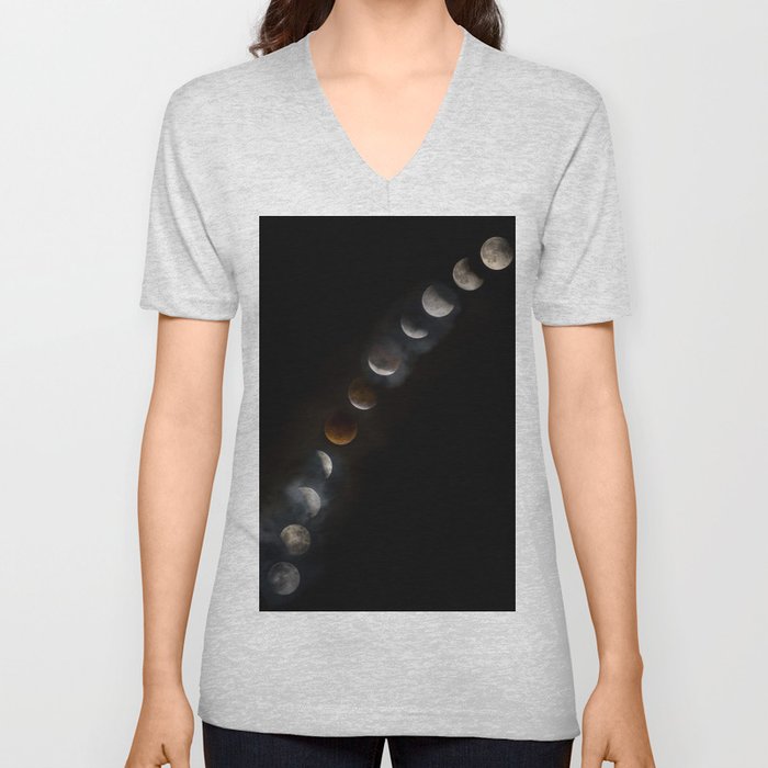 Super Blood Moon Eclipse V Neck T Shirt