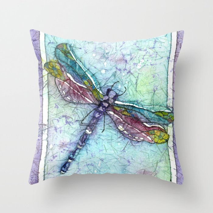 "Dragonflies Are Magical" Throw Pillow