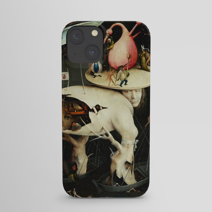 Remastered Art The Garden of Earthly Delights by Hieronymus Bosch Triptych 3 of 3 20210109 Detail 1 iPhone Case