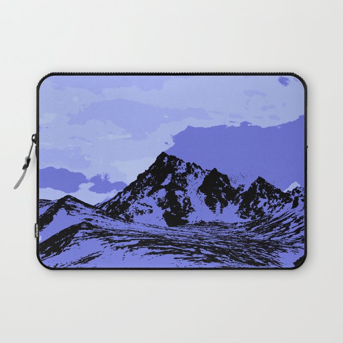 Chugach Mountains - Blue Pop Art Laptop Sleeve