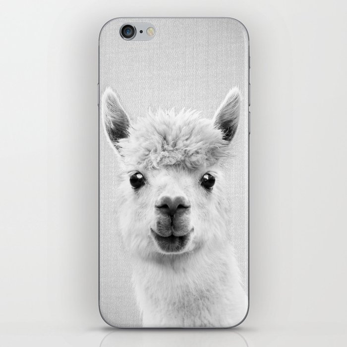 Llama - Black & White iPhone Skin