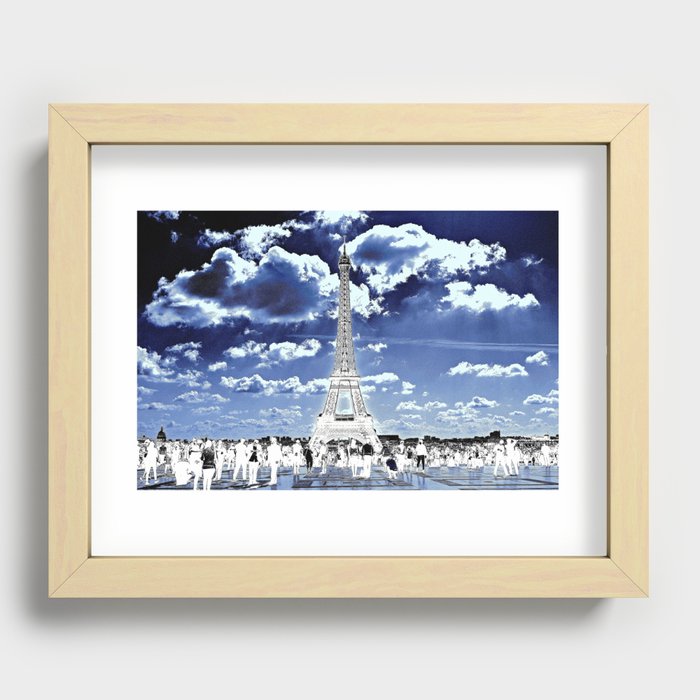 Tower Tourists in Reverse Recessed Framed Print
