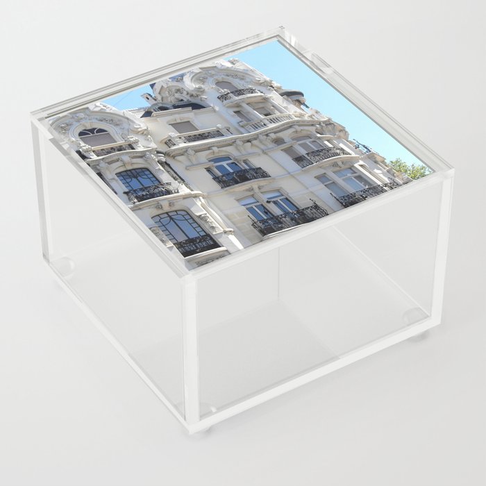 Spain Photography - Fancy White Building In The Sunshine Acrylic Box
