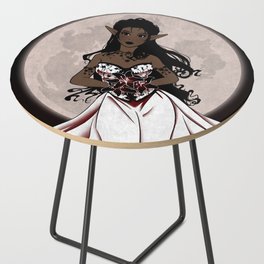 Black Lily Side Table