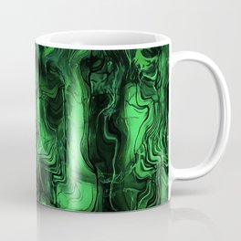 Nervous Energy Grungy Abstract Art Mint Green And Black Coffee Mug