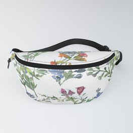 Hand Painted Watercolor Field Flowers Pattern | Pretty and Wild Fanny Pack