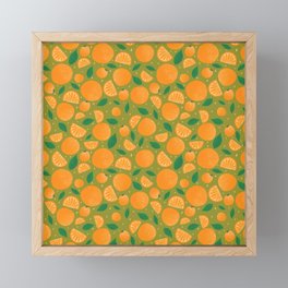 Orange green Framed Mini Art Print