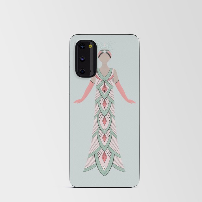 Art Deco Lady in a scale dress Android Card Case