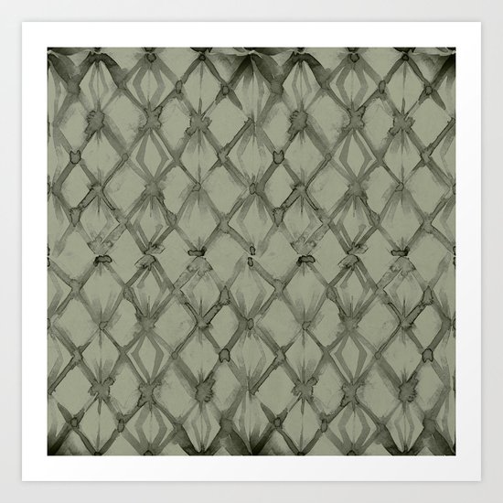 Braided Diamond Simply Green Tea Art Print