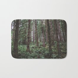 Forest Dark, Forest Deep III Bath Mat | Curated, Oregon, Mysterious, Photo, Sitka, Autumn, Forestart, Rusticphotography, Moody, Color 