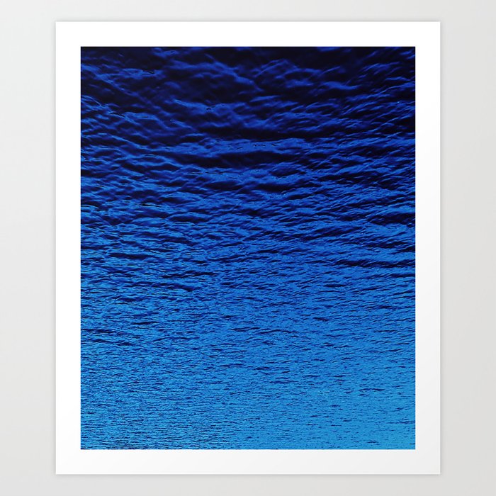 Upside down blue Art Print