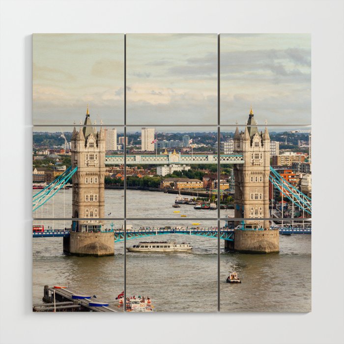 Great Britain Photography - The Tower Bridge In Central London Wood Wall Art