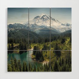 Mountain, Scenic, Rainier, Eunice Lake, National Park, Parks 2016 Wood Wall Art