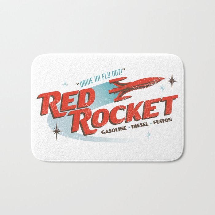 Red Rocket Bath Mat