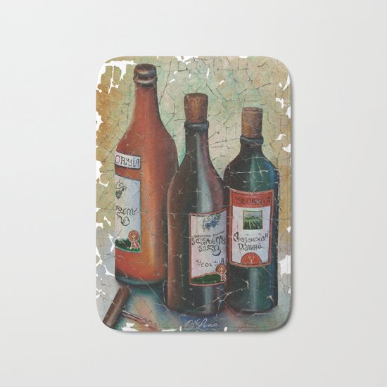 Vintage Georgian Wine Fresco Bath Mat