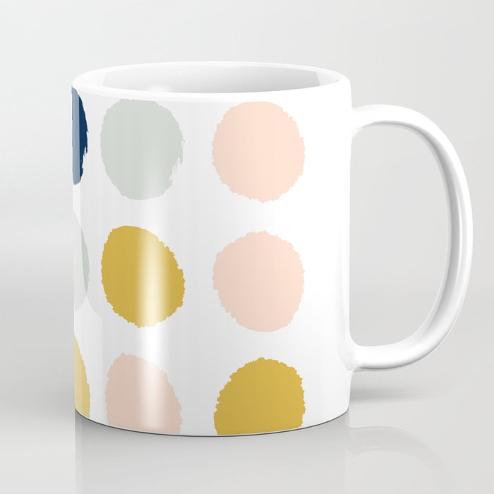 Dot minimal trendy color palette gold silver metallic minimal home decor Coffee Mug