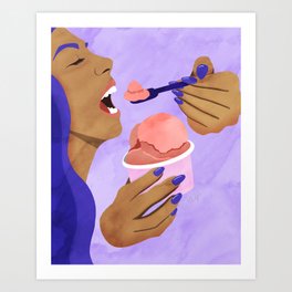 Ice Cream Eater Art Print