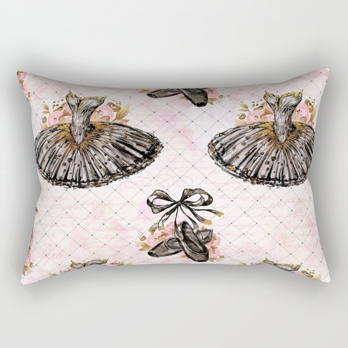 Black Tutu Ballerina Rectangular Pillow