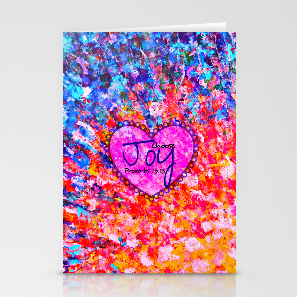 Choose Joy Christian Art Abstract Painting Typography Happy
