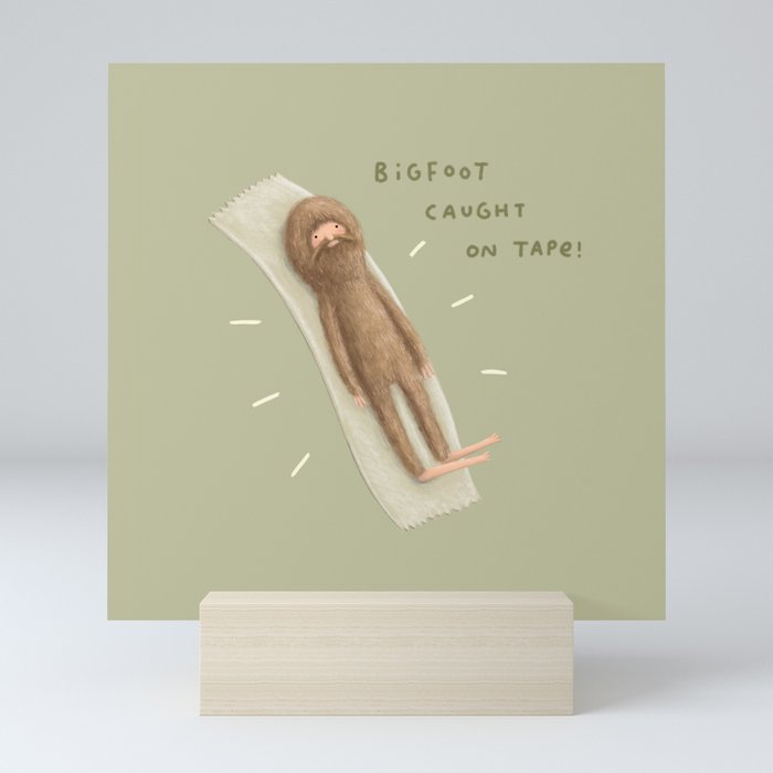 Bigfoot Caught on Tape Mini Art Print