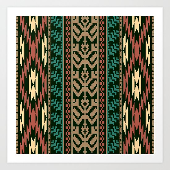 Ethnic pattern Art Print