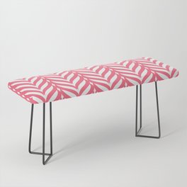 Red Woven Pattern Bench