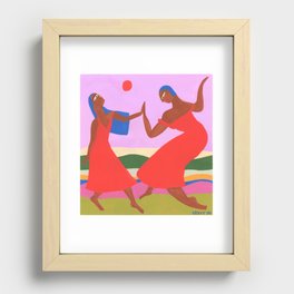 Red moon dance Recessed Framed Print