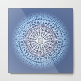 Blue Mandala Metal Print