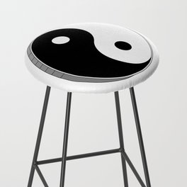 Yin Yang Black And White Symbol Bar Stool