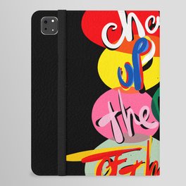 Chasing up the visions of the past Graffiti Art Typography  iPad Folio Case