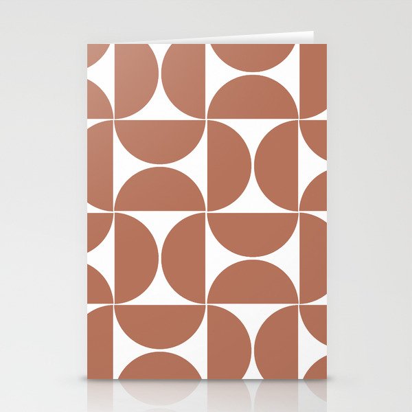 Skin tone mid century modern geometric shapes Stationery Cards