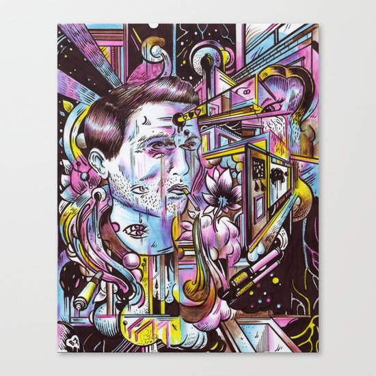 An Attempt To Construct Something As It Simultaneously Collapses and Rebuilds Itself Canvas Print