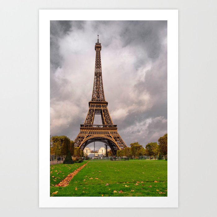 Parisian evening and the Eiffel Tower - Travel photography Art Print