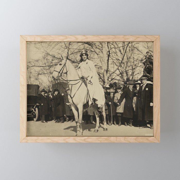 Inez Milholland Leading Suffrage Parade Framed Mini Art Print