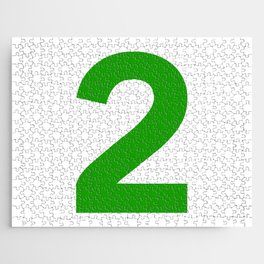 Number 2 (Green & White) Jigsaw Puzzle