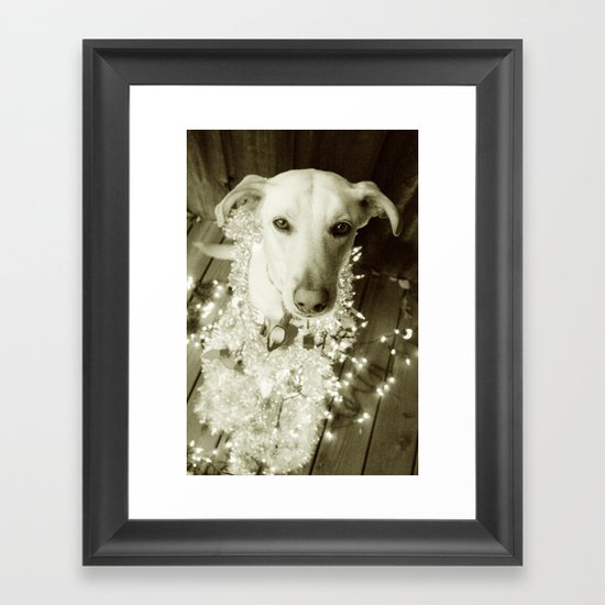 It's Beginning to Look a Lot Like Christmas B&W Framed Art Print