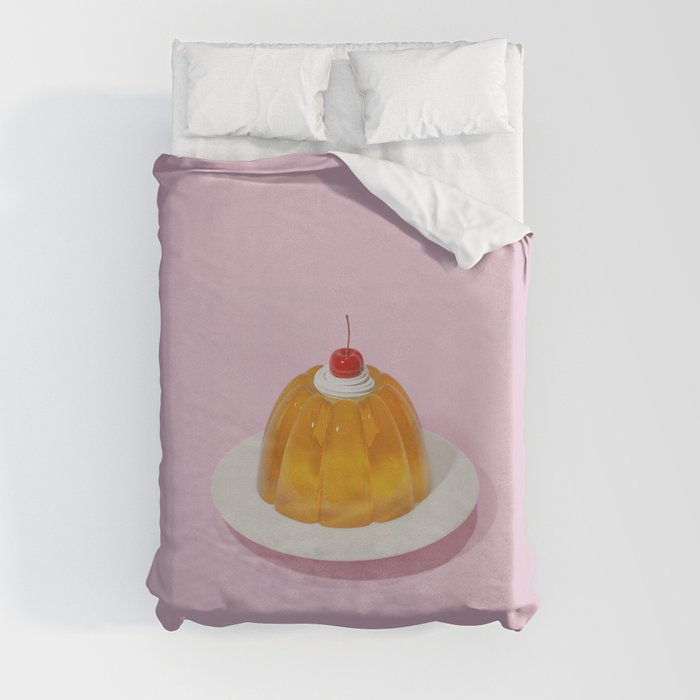 Orange  Gelatin Dessert Duvet Cover