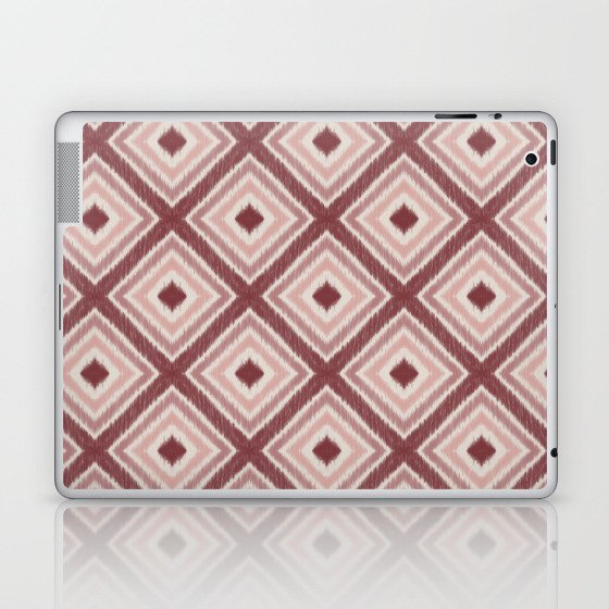 Red ikat diamonds pattern Laptop & iPad Skin