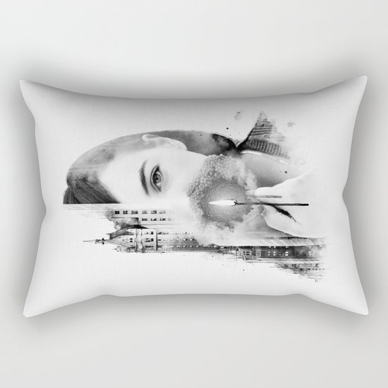 City Within Rectangular Pillow