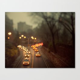 Central Park Taxis - New York Photography Canvas Print