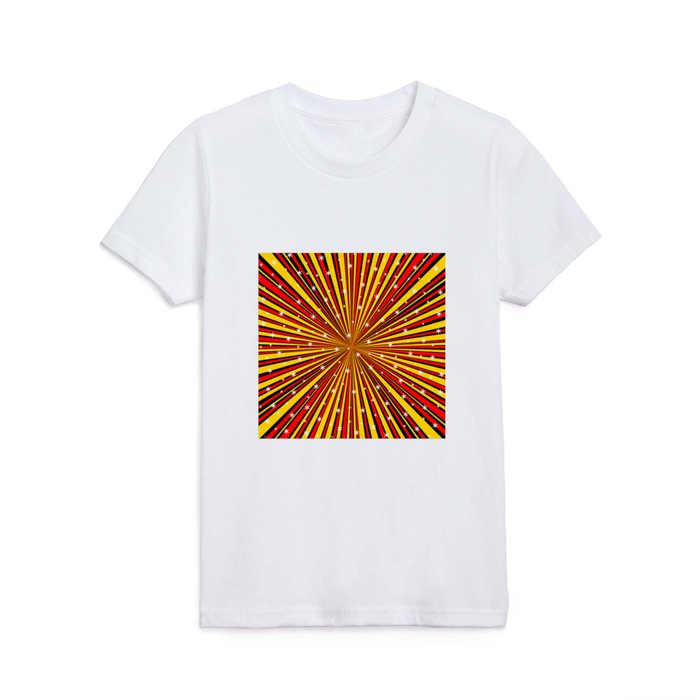 white red yellow graphic tee