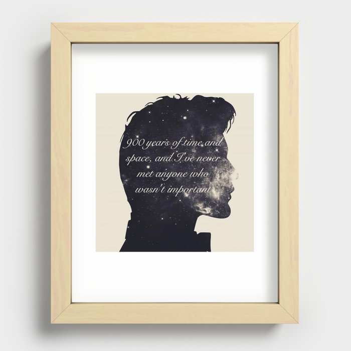Doctor Who Eleventh Doctor Quote in Space Recessed Framed Print