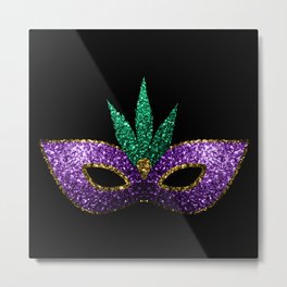 Mardi Gras Mask Purple Green Gold Sparkles Metal Print | Greensparkles, Glitters, Purplesparkles, Mask, Purple, Gras, Sparkly, Fauxsparkles, Festive, Graphicdesign 