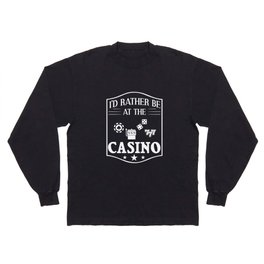 Casino Slot Machine Game Chips Card Player Long Sleeve T-shirt