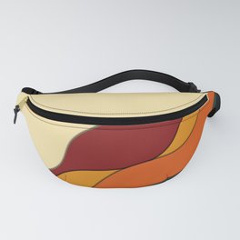 Abstract mountain papercut design in mid century style.  Fanny Pack