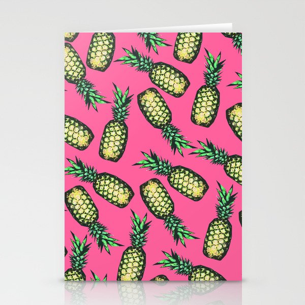 Pineapple Pattern Stationery Cards