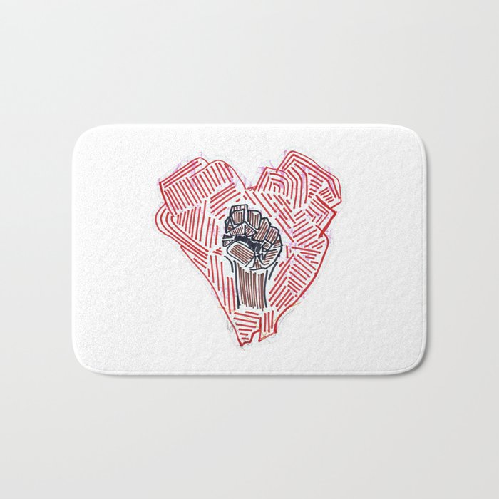 Untitled (Heart Fist) Bath Mat