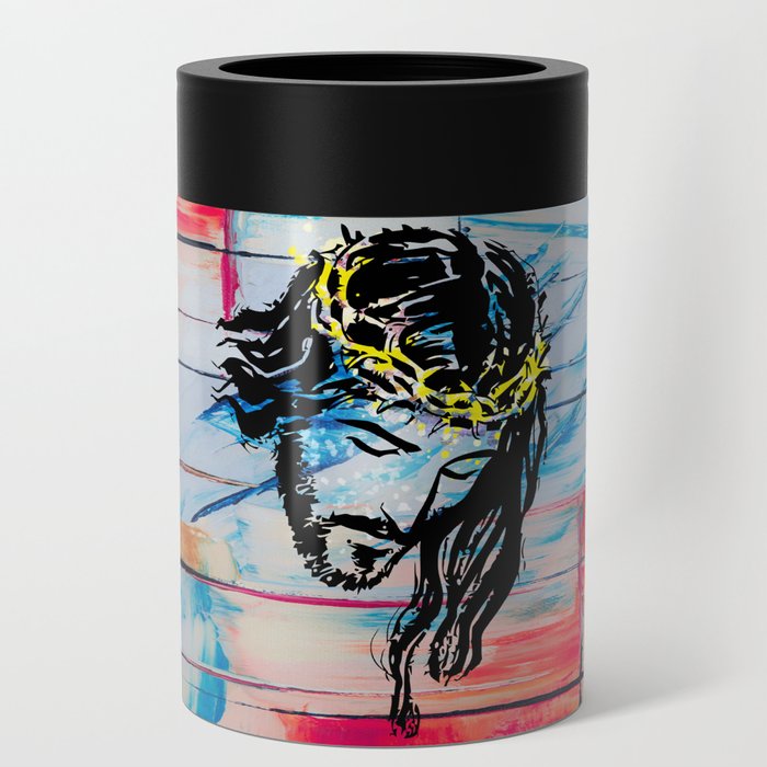 Jesus painting Can Cooler